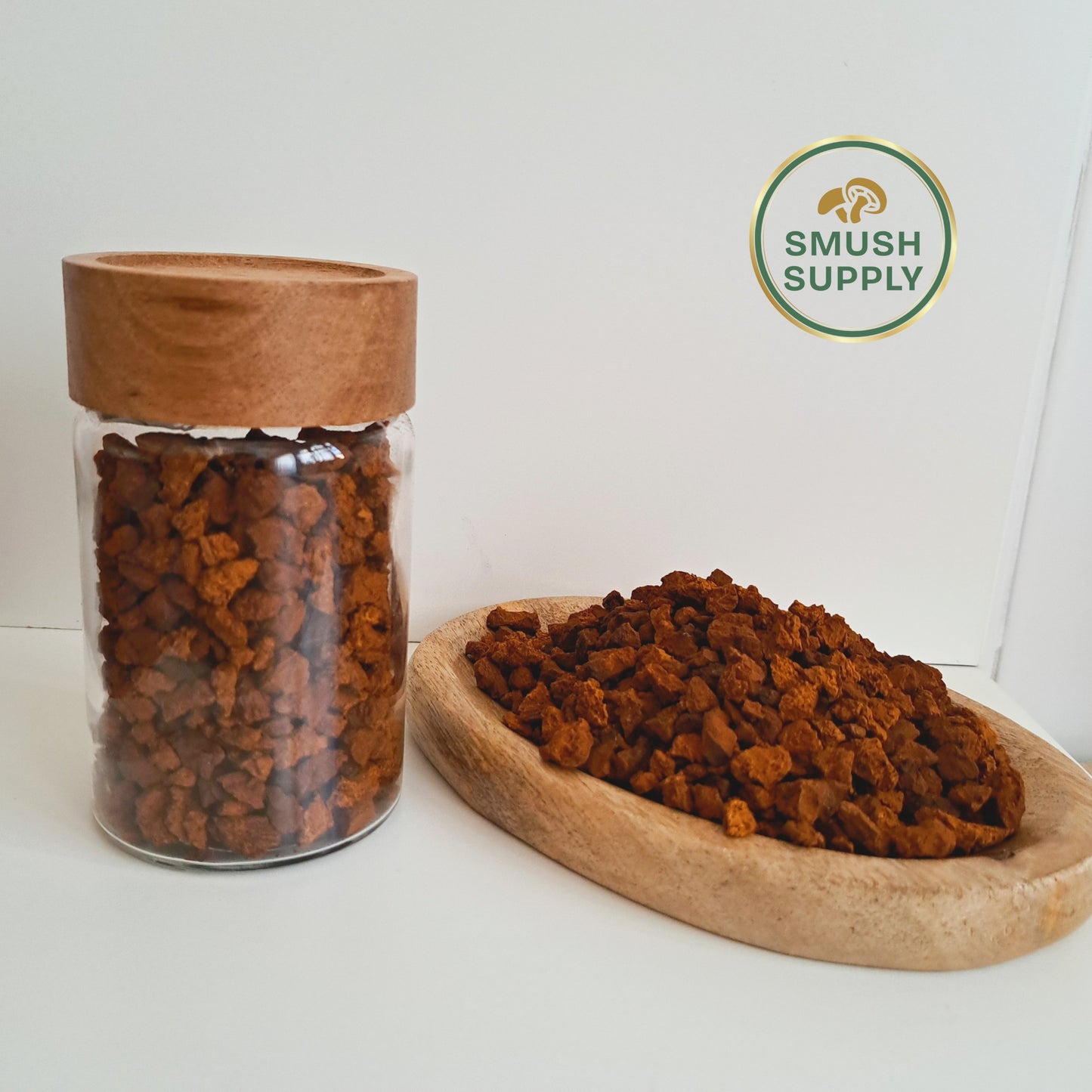 Trozos de Chaga (0.2 a 1 cm) 100 g - Cosecha 2025 | Alta Concentración de Beta-Glucanos, Polisacáridos, Antioxidantes y Más para una Infusión Superior | Hongo Medicinal Premium