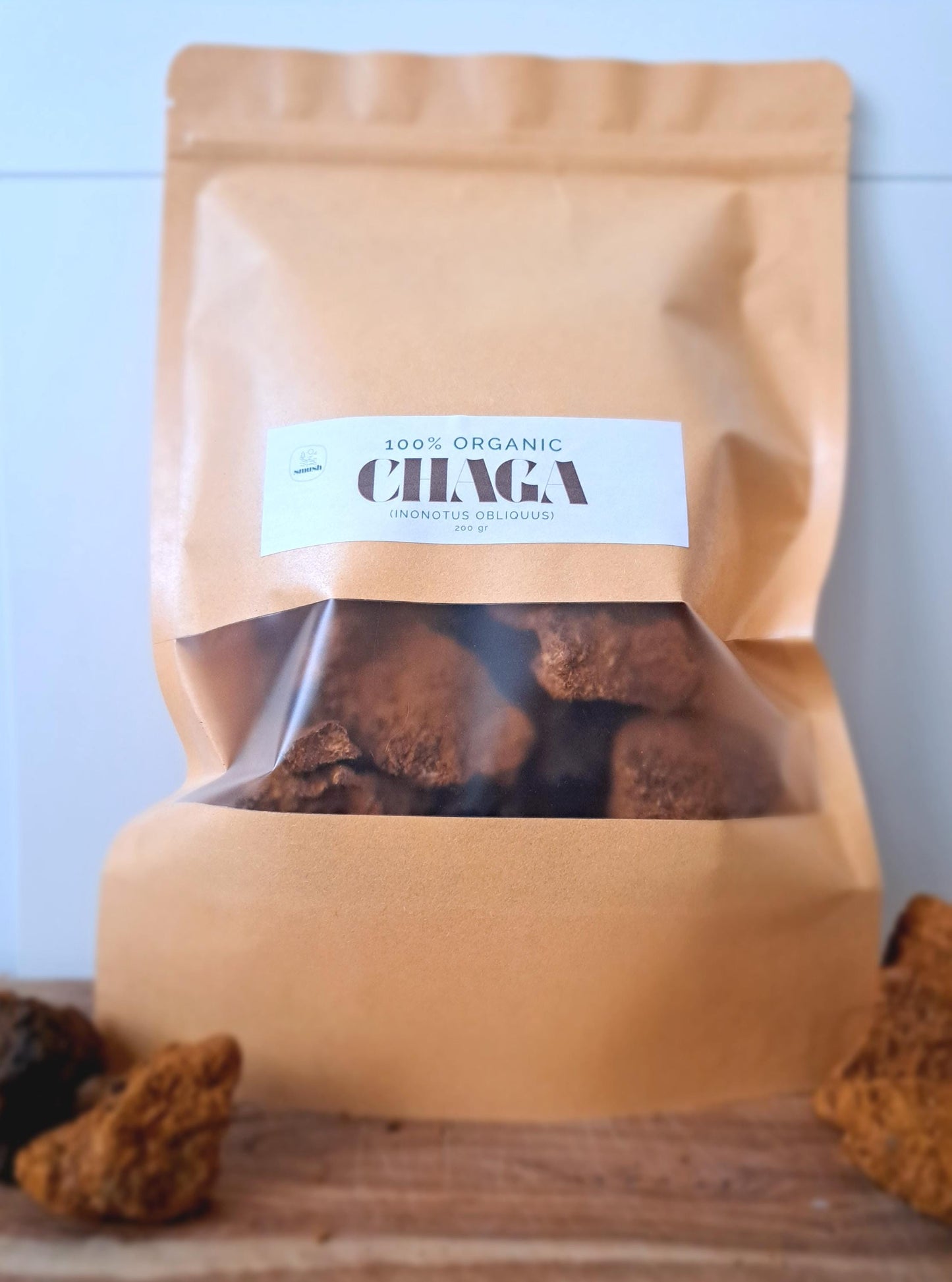 Trozos de Chaga silvestre 200 g | Orgánico y natural | Apoyo inmunológico | Té herbal rico en antioxidantes | Superalimento cosechado en 2025