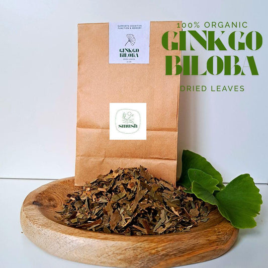 Hojas secas de Ginkgo Biloba – Té de hierbas 100% natural , 50 g,  Apoyo para el cerebro y la memoria | Suelto | Solo para uso en adultos | Estimulante de la circulación